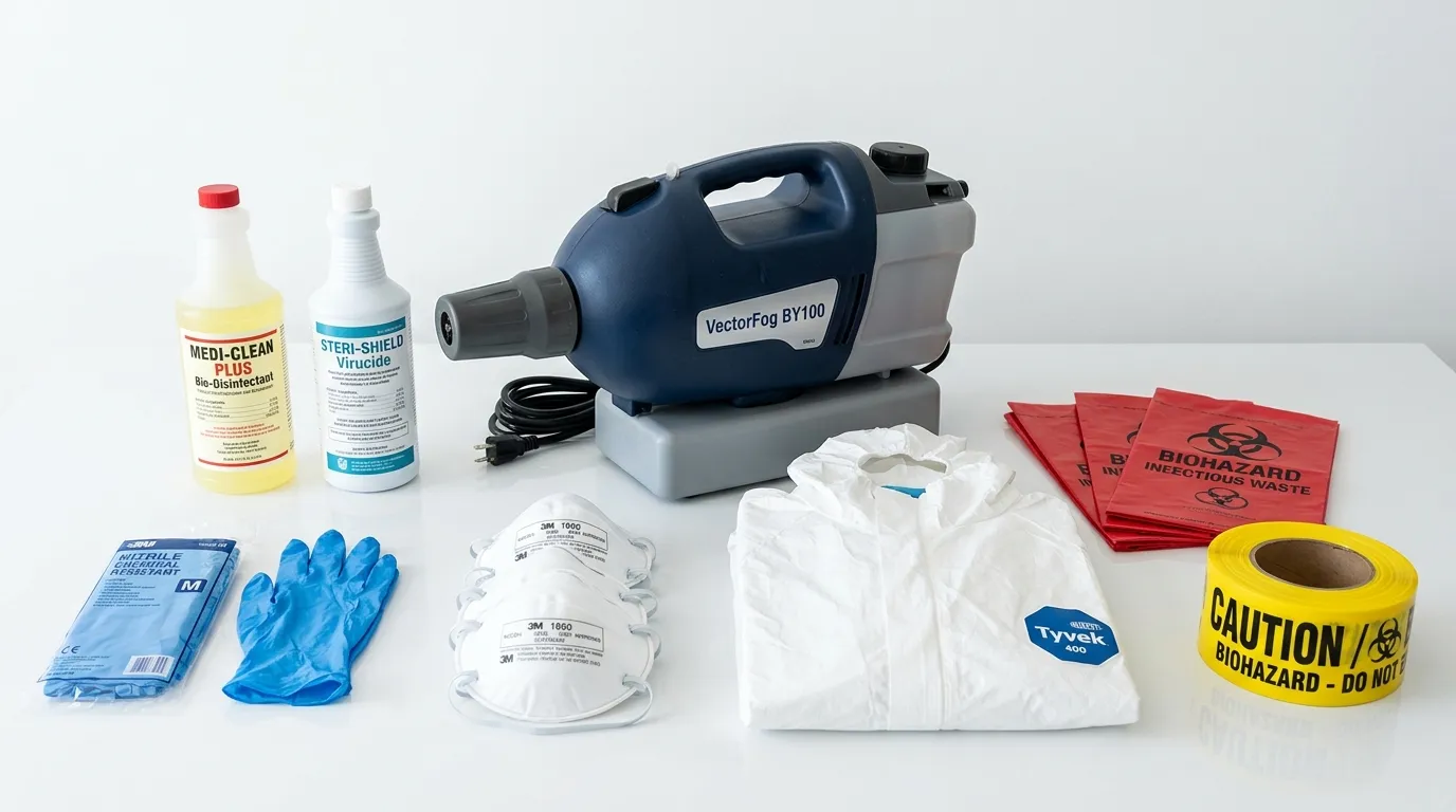 Professional biohazard remediation crew working in Glen Oaks